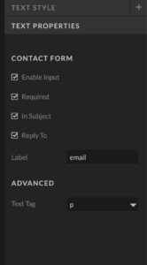 Adding form inputs on Showit
